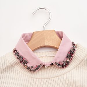 シャツ用プラスチックカラーバンド、真珠飾り襟、メンズファッション、天然石風フェイクカラー、男性用Tシャツ、牧歌的な聖職者風襟Z02 - Product Image 4