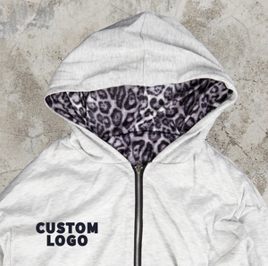 Sweat à capuche zippé pour homme en coton lourd de qualité supérieure, style streetwear oversize, personnalisable avec logo, respirant pour l'hiver - Product Image 2