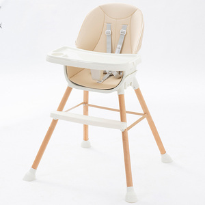 Chaise haute bébé convertible moderne en bois, siège rehausseur ergonomique, design écologique, portable, pivotante, sécurisée, 0-12 mois - Product Image 2