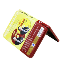 Boîtes métalliques rectangulaires argentées recyclables avec fenêtre, pour CD/DVD, avec insert en mousse, impression CMYK, taille personnalisable