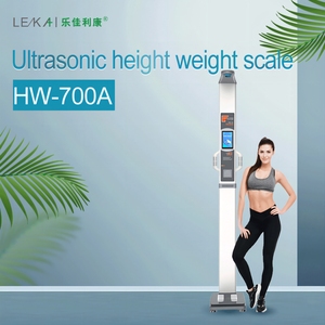 Medizinische Körperfettwaage Mechanisch Stahl 300kg mit Größenmessung BMI Ultraschall LCD-Touchscreen OEM/ODM für Krankenhäuser - Product Image 1