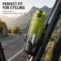Bouteille d'eau isotherme portable de 630 ml avec pulvérisateur, thermos sport en acier inoxydable avec paille pour le cyclisme et la salle de sport