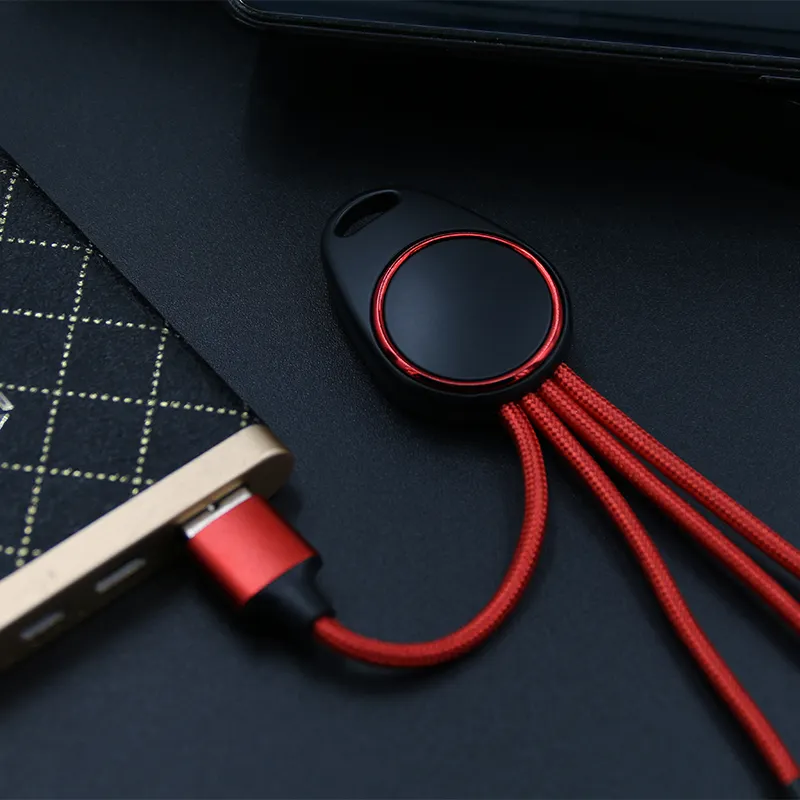 新製品のアイデア無料サンプルカスタムプロモーションアイテムギフトロゴ付き3 in one charging cable