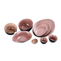 Ensemble d'assiettes et de bols, vaisselle en mélamine, assiettes ovales en mélamine