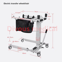 Vente chaude Machine De Transfert Électrique Manuel En Option Patient Transfert Ascenseur Chaise Fauteuil Roulant Avec Commode pour Personnes Âgées Handicapées