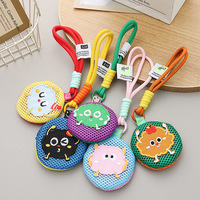 Porte-monnaie portable avec breloque, cordon pour enfants, pochette de rangement, porte-clés d'été pour bébé