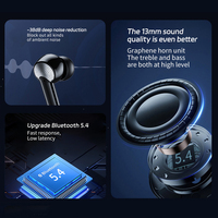 Écouteurs sans fil Bluetooth J8 Pro pour le gaming, oreillettes TWS avec réduction de bruit ANC et ENC, idéales pour la course à pied