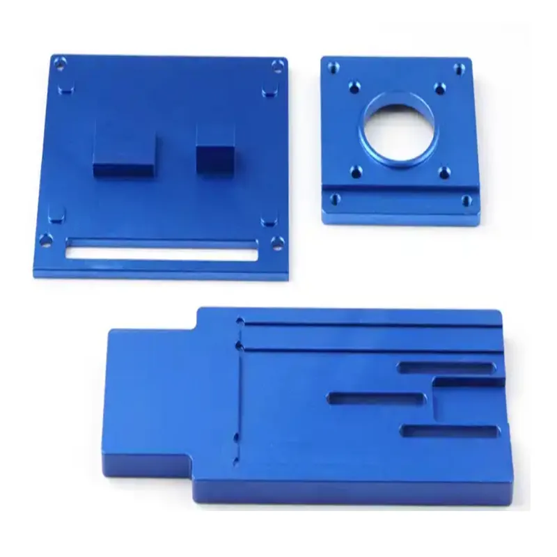 OEM Custom Precision CNC Milling Turning Blue Hard Anodized Metal Aluminum Stainless Steel Alloy Mechanical Parts