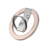 ATB-Support magnétique ultra-fin givré pour téléphone portable, sangle pliable avec anneau pour téléphone portable