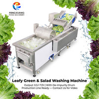 Fengxiang WA-1000 RVS Sla- en Babybladwasmachine Ozon Luchtbel Trommel 1000-1500KG/H Capaciteit CE