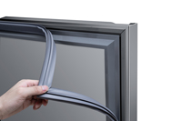 Réfrigérateur à double porte en acier inoxydable haute performance avec ventilateur, affichage électrique, congélateur profond de comptoir pour usage commercial