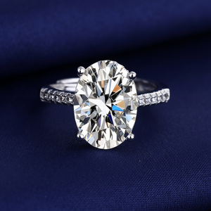 Vendita calda 5 carati piccione uovo anello di mandorla diamante TikTok Live Broadcast Fashion attivo - Product Image 1