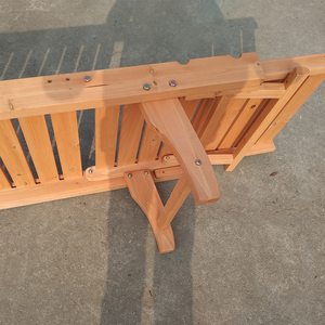 HE-tumbona de lujo para exteriores, silla de ocio de madera, tumbona para patio y piscina - Product Image 3