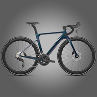 Vélo de route en fibre de carbone R15pro en promotion avec jeu de roues en fibre de carbone, 24 vitesses, freins à disque hydrauliques, aérodynamique, pour adulte