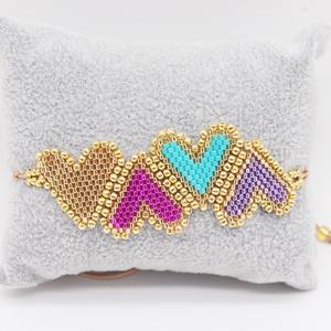 กำไลลูกปัดสไตล์โบฮีเมียนทำด้วยมือสำหรับคู่รักสีสันรุ้งจับคู่สำหรับมิตรภาพหัวใจครบรอบคู่รักสำหรับของขวัญ - Product Image 2