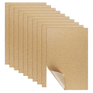 10 Panneaux <span class=keywords><strong>de</strong></span> liège naturel autocollants 11,8x8,26 pouces pour bricolage, sous-verres, décoration murale, tableaux d'affichage et loisirs créatifs - Product Image 2