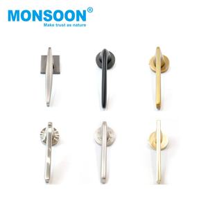 Poignées de porte à levier en alliage de zinc pour chambre à coucher et cuisine, design moderne, finition anodisée en aluminium, taille personnalisable, confidentialité - Product Image 6