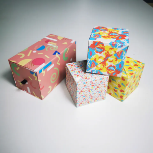 可折叠可回收磁性闭合跳跃弹跳五彩纸屑照片立方体惊喜爆炸弹跳立方体文件夹生日 - Product Image 2