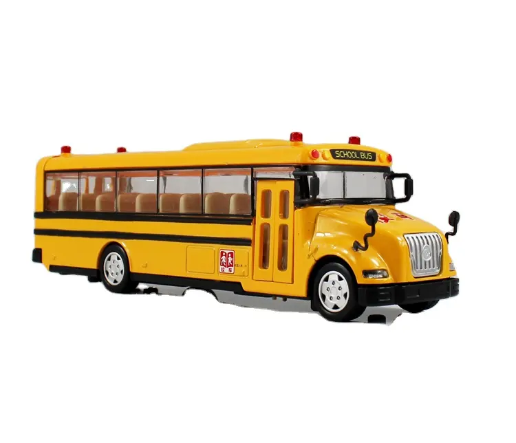 Die Cast Metal Model Yellow School Bus Toy 1:55