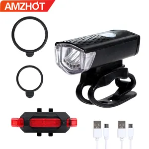 F23-0016 Waterproof Mountain Bicycle rear Lamp Bike Warning Light USB Charging LED Cycling bicycle Light Set