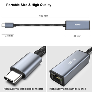 Benfei USB-C để <span class=keywords><strong>Ethernet</strong></span> <span class=keywords><strong>Adapter</strong></span>, USB Type-C (Thunderbolt 3/4) để RJ45 Gigabit <span class=keywords><strong>Ethernet</strong></span> LAN Network <span class=keywords><strong>Adapter</strong></span> Tương thích với ipho - Product Image 6