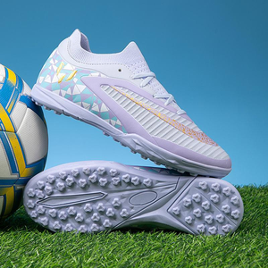 Factory Supplier Hot Selling New Arrival Cheap PVC Midsole PU Fly Knit Upper TPU Outsole Football <b>Boots</b> Soccer Shoes Men <b>Spring</b> - Product Image 5