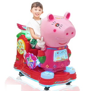 Nicro 2205 — promo cochon rose pour enfants, cavalier au parc à thème, populaire, en stock, nouvelle collection - Product Image 1
