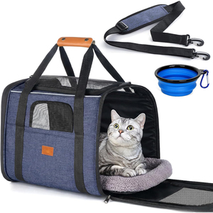 Sac de transport pour animaux de compagnie - Sac de transport pliable en tissu pour chiens et chats - Product Image 1