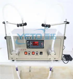 Portable double heads essential oil bottle vial filling machine semi automatic 2 nozzles liquid filler equipment