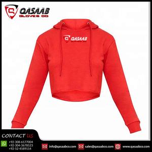 Top corto para mujer, diseño personalizado, novedad de invierno 2026, suéter holgado con capucha, sudaderas gruesas de algodón, fabricante - Product Image 3