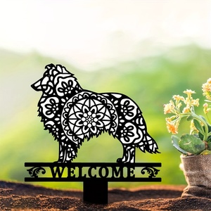 Décor de jardin extérieur <span class=keywords><strong>chien</strong></span> de berger <span class=keywords><strong>Shetland</strong></span> avec logo de jardin de <span class=keywords><strong>chien</strong></span> produits pour animaux de compagnie Yard Art - Product Image 1