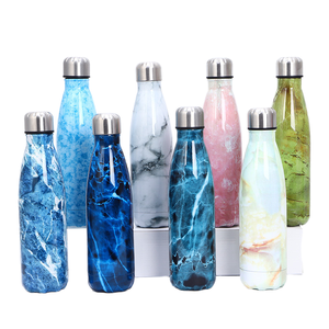 Bouteille d'eau sport isotherme en acier inoxydable à double paroi de 500 ml avec paille, isolation thermique de 6 à 12 heures, écologique et portable - Product Image 1