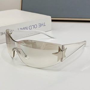 Gafas de sol Fashion Shield con lentes degradados UV400 para mujer, diseño de estrella sin montura, protección solar para adultos - Product Image 2