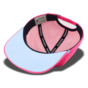 Tcap China 5 Panel <b>Flat</b> Brim Cap Waterproof Laser Cut Hole Perforated Snapback <b>Hat</b> - Product Image 5