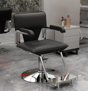 Sillón de Barbería Reclinable Ajustable K con Asiento de Cuero, Rotación de 360 Grados, Mueble Hidráulico Profesional para Salón - Product Image 2