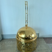 Luxuriöses Rundes Goldenes Edelstahl-Buffet-Set mit 8L Brennstoffbehälter für Catering, Hotels, Restaurants und Hochzeiten