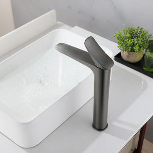 Round 59-1 Brass High Basin Faucet, Single Hole Deck Installation, Single Handle Long Bathroom Sunroom Faucet - Product Image 4