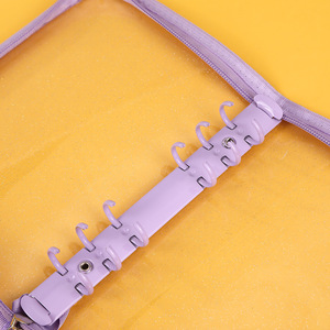 Carpeta Personalizada con Logotipo, PVC, A5/A6, con Cierre, 4 Bolsillos, Transparente, con 6 Anillas, para Planificador, Cuaderno, Tarjetas Fotográficas Kpop - Product Image 6