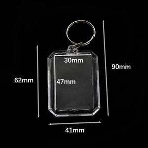 Qua biên giới chất lượng cao tùy chỉnh khuyến mãi trang trí Keychain trống khung ảnh đa hình dạng <span class=keywords><strong>Acrylic</strong></span> Móc chìa khóa - Product Image 5