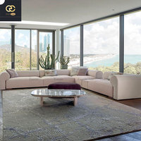 Le canapé combiné modulaire de salon moderne nouvellement conçu Villa Creative Linen Luxury Straight Row Sofa