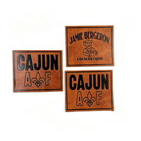 Patch en cuir PU imprimé et estampé avec logo personnalisé en gros pour accessoires de jeans, vestes et casquettes de camionneur en maille