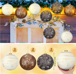 Bolas de Navidad de Plástico, Decoraciones para Árboles de Navidad en un Estilo Rústico Retro Color Cobre Oxidado, Decoración con Temática Navideña - Product Image 2