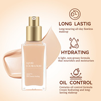 Créez votre propre fond de teint liquide mat à étiquette privée, couvrance totale, longue tenue, imperméable, fond de teint OEM