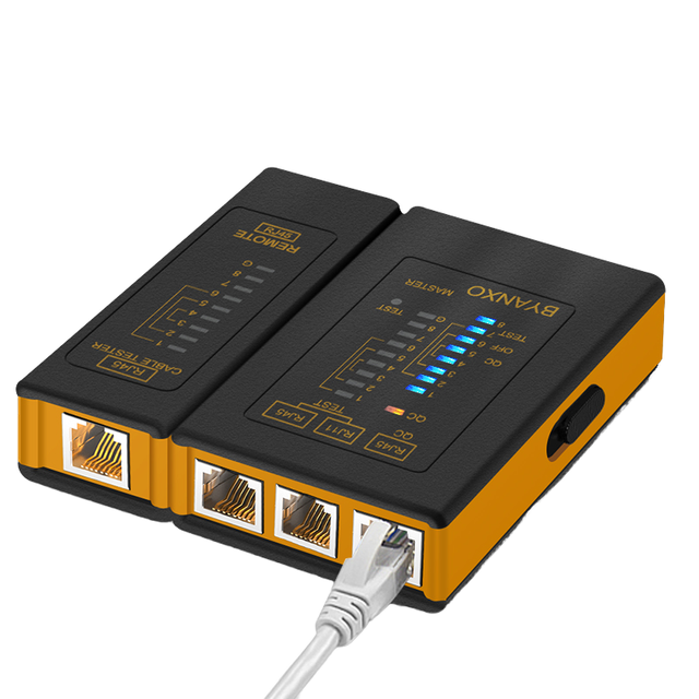BYXGD Network Wire Cable Tester RJ11/RJ45 Lan Cable Tracker Resistance Tester for Cat3/Cat5/Cat6/Cat6a Communication Cables