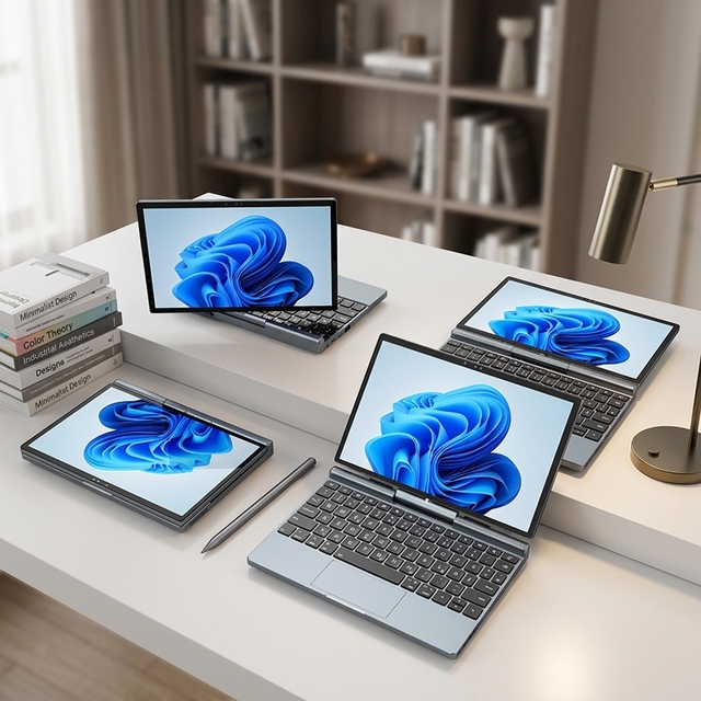 10.1 Inch Mini Portable Business Face Unlock Function Laptops Intel Core I3 12th Gen Windows 11 WiFi 6 2 in 1 Tablet Laptop