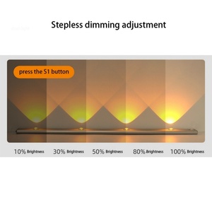 LED Under Cabinet <b>Wireless</b> Lights with Motion <b>Sensor</b> USB Rechargeable for Indoor Kitchen Closet Stairway 3 Color 20CM - Product Image 4