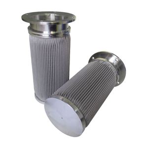 Filtration liquide haute température plissée 304 316 316l filtre à huile en acier inoxydable cartouche filtrante en polymère - Product Image 2