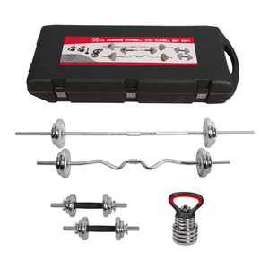<span class=keywords><strong>Set</strong></span> di Pesi con Bilanciere e Manubri Personalizzabili con Logo, Attrezzatura da <span class=keywords><strong>Palestra</strong></span>, Barra Curl, <span class=keywords><strong>Set</strong></span> di Pesi Regolabili in Ferro da 58kg - Product Image 6