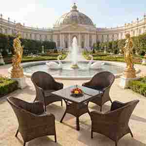 Ensemble de <span class=keywords><strong>table</strong></span> et de chaises de <span class=keywords><strong>jardin</strong></span> pour l'extérieur, <span class=keywords><strong>table</strong></span> basse, cour, hôtel, restaurant, balcon, <span class=keywords><strong>table</strong></span> carrée et chaises - Product Image 6