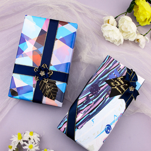 Wholesale High Quality Birthday <b>Tissue</b> Rolls Blue Graffiti Abstract Packaging <b>Wrapping</b> <b>Paper</b> Roll Uperior Craftsmanship - Product Image 6